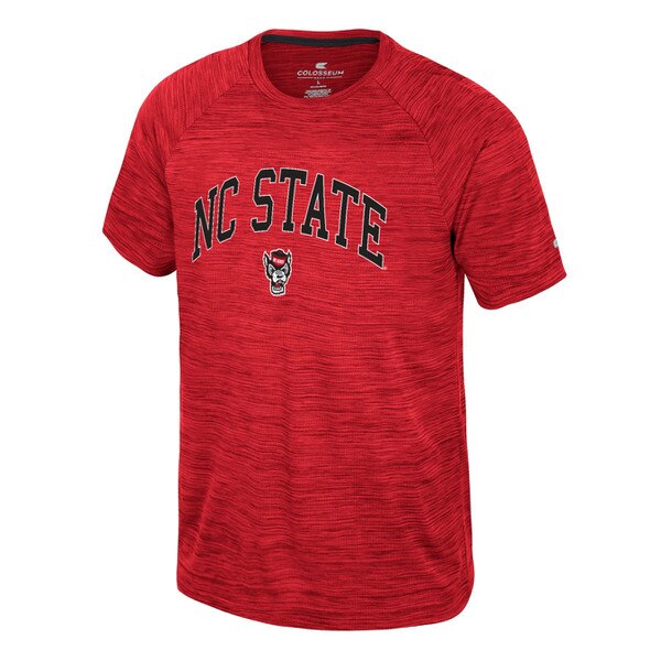Red Short Sleeve Raglan Tee - NC St